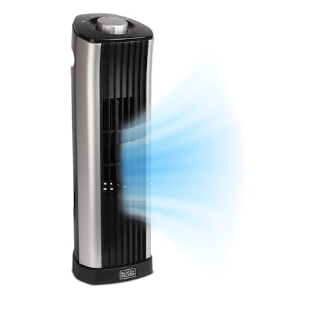 Black & Decker Mini Tower Fan - Quiet Oscillating Stand up 14'' Desk Fans BFT114